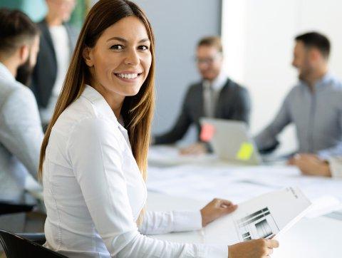 Woman in meeting